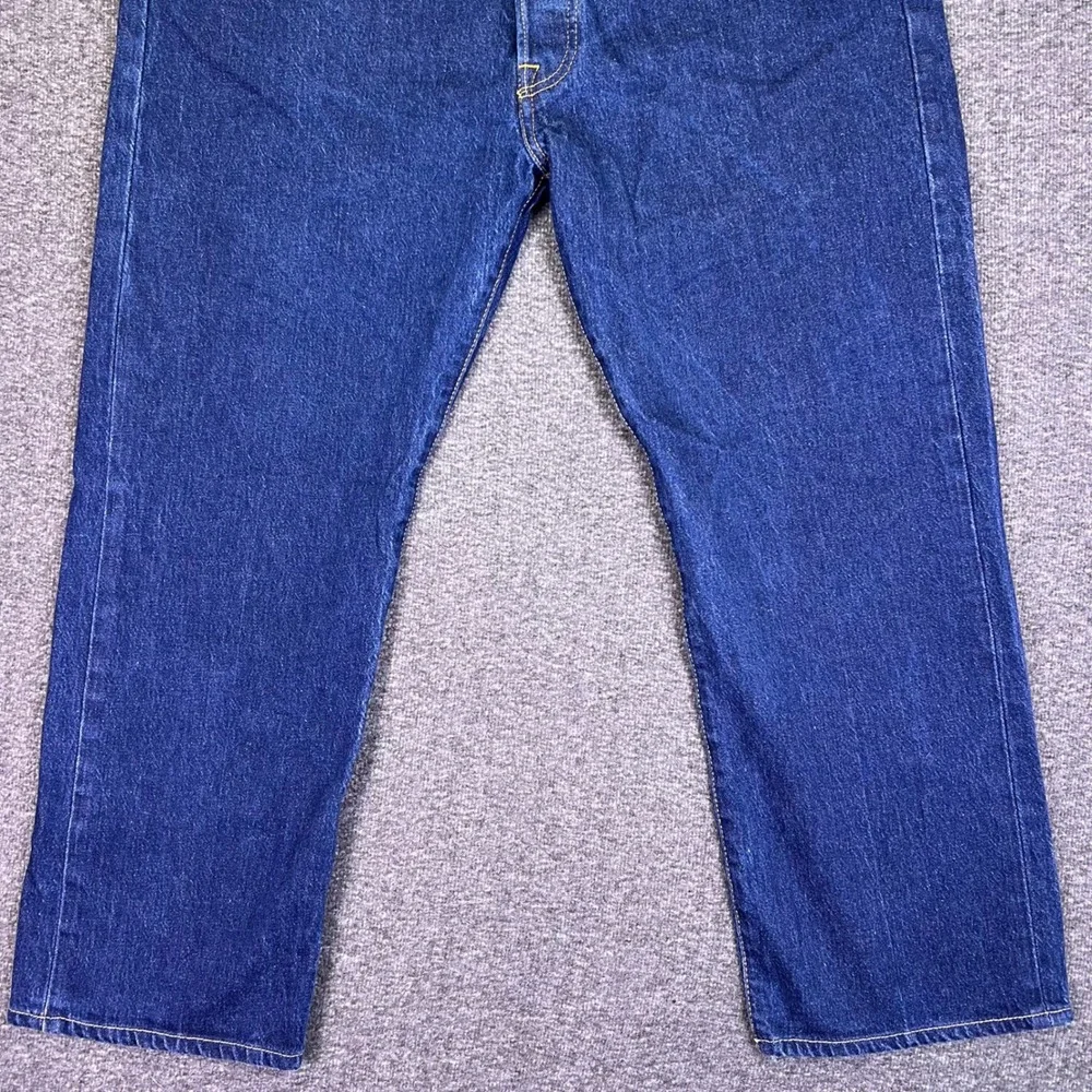 Levis 501 Jeans‎ Mens 40x30 Dark Blue Classic Original Straight Button Fly Denim